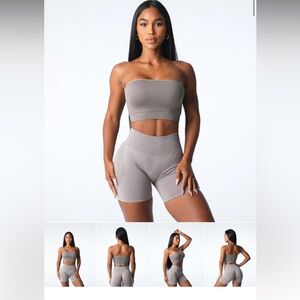 Nvgtn taupe conquer ribbed seamless bra